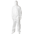 SMS Coverall 2XL Size White Colour Type 5 & Type 6, CAT III Protection Level, 50gsm,With Fully Elasticated Hood, Wrists and Ankles 12 Pack